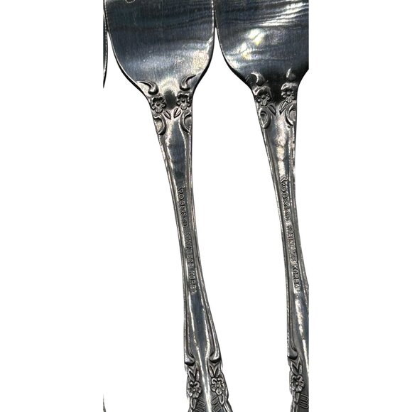 Stanley Roberts Delight Silverware 5 Teaspoons Floral & Scrolls Stainless Steel - Picture 4 of 4